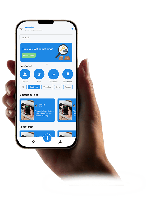 Hand holding an item